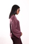 Plum Textured Oversize Blouse 27377 - 5
