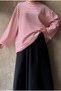 Women's Striped Oversize Tunic |   Casual Cut Long Sleeve Daily Stylish Tunic - 5