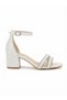 Girls' White Colorful Mother-Daughter Combination Shiny Comfortable Square-Heeled Stone-Embellished Stylish Dressy Shoes - 4