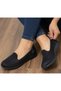Women's Black Memory Laceless Memory Orthopedic Lightweight Comfortable Walking Mother's Daily Cloth Sports Shoes