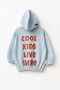 Baby Boy 100% Cotton Blue Elastic Cuffed Hooded Back Printed Tracksuit Set - 4