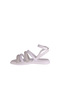 24101328D Genuine Leather Women's Sandals with White Straps and Ankle Buckle - 4