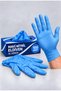 100 Pieces Blue Nitrile Gloves - Medium Size Hygienic Plastic