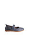 Women's Ballerina Shoes Blue Leather