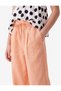 Lace-Up Waist Wide Leg Basic Linen Trousers - 3