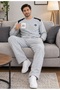 Combed Cotton Winter Men's Pajama Set - 2