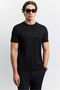 Men's Black Crew Neck Printed Viscose Blended Easy-Iron Regular Fit T-Shirt A62Y1008 - 5