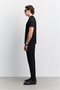 Men's Black Crew Neck Printed Viscose Blended Easy-Iron Regular Fit T-Shirt A62Y1008 - 3