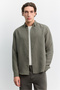 Men's Khaki Bottom-Bottom Britli Modal Blended Striped Long Sleeve Comfort Fit Shirt A62Y2080 - 6