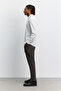 Men's White Glue-Taped Detailed Textured Technical Classic Collar Long Sleeve Regular Fit Shirt A62Y2035 - 4