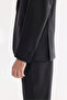 Men's Black Mono Collar Double Slit Unlined Comfort Fit Jacket A61Y4009 - 7
