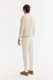 Men's Beige Polo Collar Linen Blend Basic Comfort Fit Knitwear Sweater A61Y5030 - 4