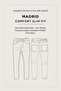 Men's Ecru Plain Washed Cotton Elastane Madrid Comfort Slim Fit Jean Trousers A61Y3508 - 8