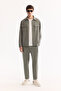 Men's Gray Green Classic Collar Cotton Comfort Fit Shirt Jacket A52Y2092 - 9