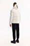 Men's White Hooded Water Repellent Windproof -7 Degree Resistant Comfort Fit Puffer Coat A52Y6184 - 7