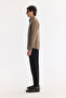 Men's Light Brown Bottomed Collar Soft Touch Breathable Comfort Fit Shirt A61Y2020 - 3