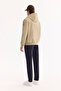 Men's Beige Hooded Water Repellent Windproof Lightweight Seasonal Regular Fit Jacket A52Y6100 - 4