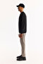 Men's Black Crew Neck Textured Knitwear Regular Fit Sweater A52Y5083 - 3