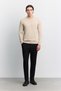 Men's Stone Crew Neck Viscose Blend Basic Knitwear Regular Fit Sweater B005021 - 4