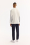 Men's Ecru Stand Collar Zippered Rayon Non-Pilling Knitwear Regular Fit Sweater A52Y5020 - 6