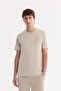 Men's Beige Elastic Waist Lace-Up Bi-Stretch Soft Touch Regular Fit Shorts A61Y3609 - 6