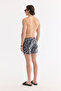 Men's Anthracite Quick Dry Printed Relaxed Fit Swim Shorts with Bag A61Y3804 - 3
