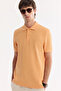 Men's Light Orange Polo Collar Unbreakable Collar, Cool-Keeping, Quick-Drying Cotton American Pique T-Shirt - 5