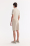 Men's Beige Elastic Waist Lace-Up Bi-Stretch Soft Touch Regular Fit Shorts A61Y3609 - 3