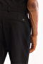 Men's Black Classic Waist Cotton Carrot Fit Trousers A52Y3061 - 6