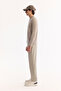 Men's Mink Polo Neck Buttoned Soft Touch Textured Knitwear Regular Fit Sweater A52Y5030 - 5