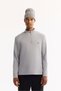 Men's Gray Mock Neck Inside K Checked Ş Brushed Inside Technical Fabric Regular Fit Sweatshirt A52Y1219