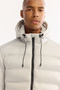 Men's Gray Hooded Water Repellent Windproof -5 Degree Resistant Comfort Fit Inflatable Coat A52Y6155 - 2