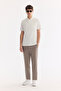 Men's White Non-Curling Polo Collar Anti-Wrinkle Quick-Dry Technical Fabric Regular Fit T-Shirt A61Y1095 - 6