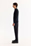 Men's Black Crew Neck Soft Touch Textured Knitwear Regular Fit Sweater A52Y5063 - 5
