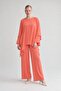 Stone Embroidered Tunic Set Orange