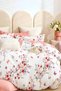 Fitted Sheet Duvet Cover Set Double JUNGLE White - 2
