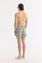 Men's Khaki Quick Dry Printed Relaxed Fit Swim Shorts with Bag A61Y3810 - 3