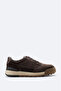 Men's Brown Suede Mixed Flexible Sole Lightweight Casual Shoes A42Y8009