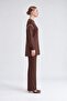 Striped Pearl Cashmere Double Set Brown - 2