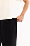 Men's Black Velvet Corduroy Carrot Fit Pants with Elastic Sides A52Y3039 - 7