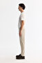 Men's Beige Classic Waist Easy-Iron Chino Slim Fit Trousers B003035 - 2