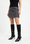 Women's Black Matte Patent Leather Pointed Toe Thin Heeled Western Style Non-Zipper Below-Knee Boots - Comfortable to Wear - 7