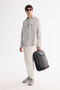 Men's Gray Classic Collar Cashmere Covered Comfort Fit Shirt Jacket A42Y2129 - 5