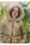 Girl's Hooded Coat Gold Gold