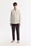 Men's Beige Bottomed Collar 100% Cotton Textured Shirt A51Y2111 - 5