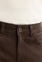 Men's Brown Classic Waist Vintage Washed Elastane Berlin Slim Fit Jean Trousers A42Y3532 - 5