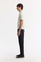 Men's Ecru Polo Neck Cotton Knit Regular Fit T-Shirt A51Y5040 - 3