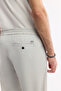 Men's Stone Waist Elasticated Lace-Up Pleated Relaxed Fit Trousers A51Y3252 - 4