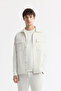 Men's White Classic Collar Cotton Jersey Comfort Fit Shirt Jacket A51Y2048