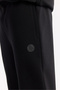 Men's Black Elastic Waist Lace-Up Bi-Stretch Regular Fit Sweatpants A51Y3412 - 4